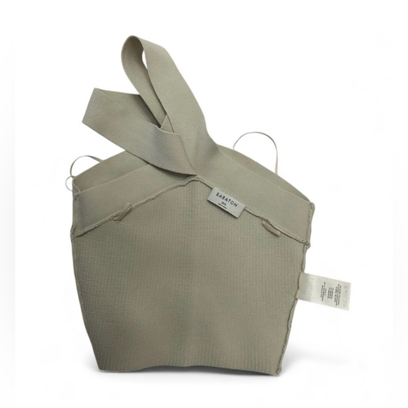 Aritzia Babaton Sculpt Knit Criss Cross Cropped Tank size 2XSmall Matte Pearl - Picture 7 of 8